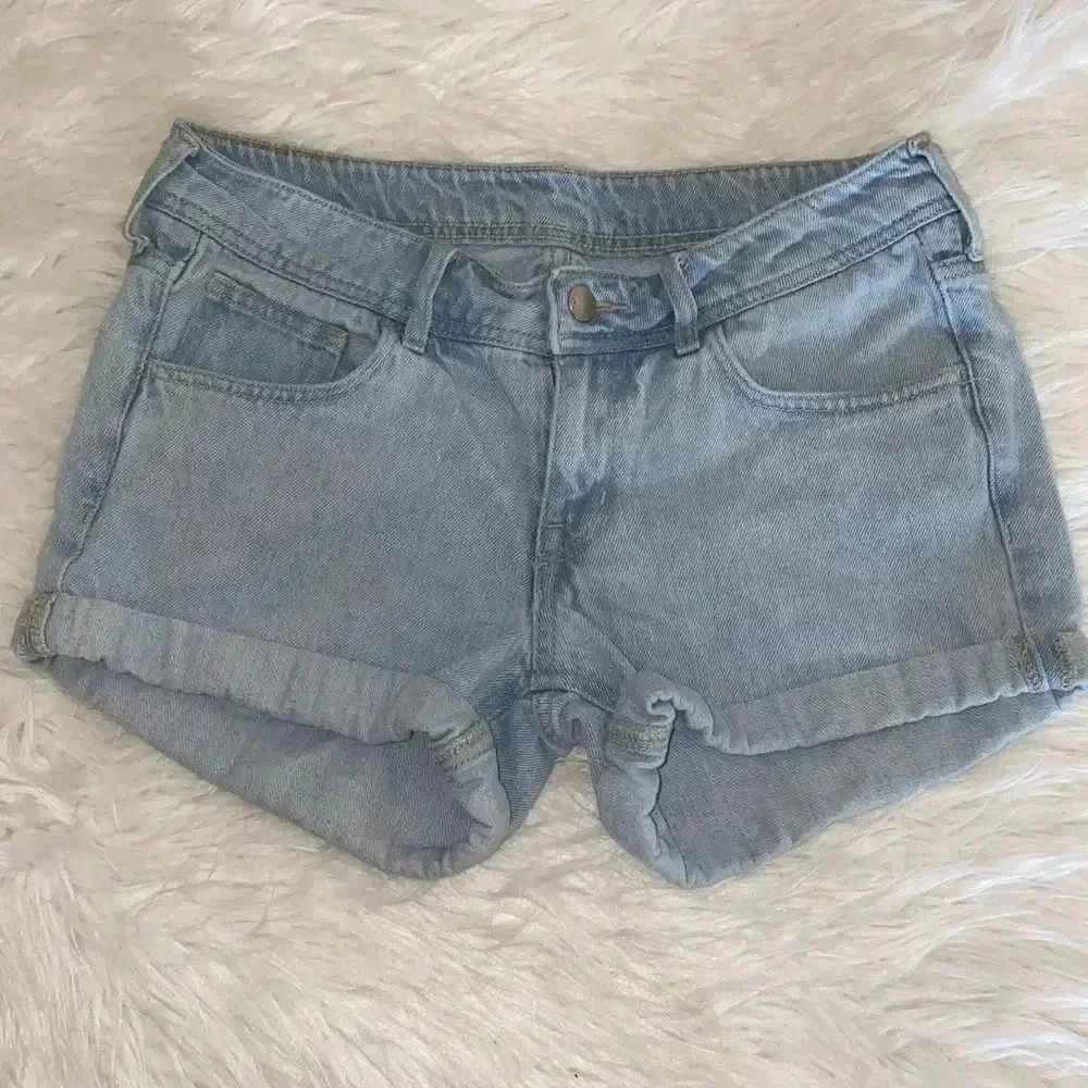 Denim by H&M Cuffed Shorts